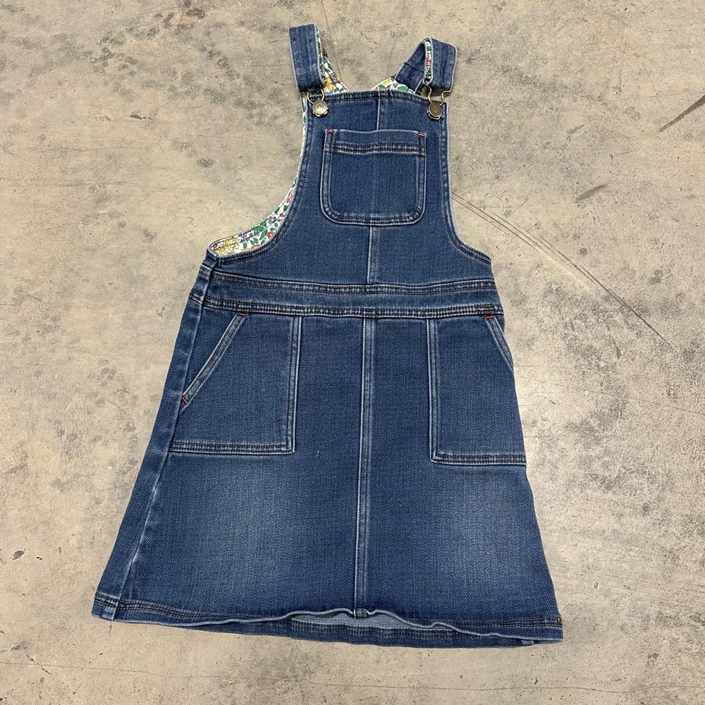 Mini Boden Denim‎ 9-10Y Overalls Floral Lined